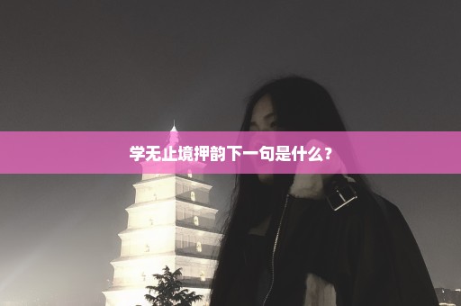 学无止境押韵下一句是什么？