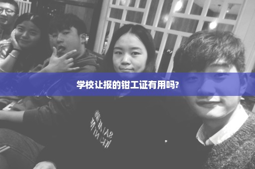 学校让报的钳工证有用吗?
