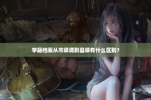 学籍档案从市级调到县级有什么区别？