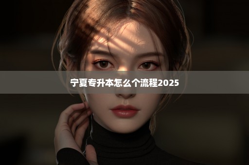宁夏专升本怎么个流程2025