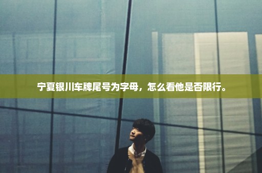 宁夏银川车牌尾号为字母，怎么看他是否限行。