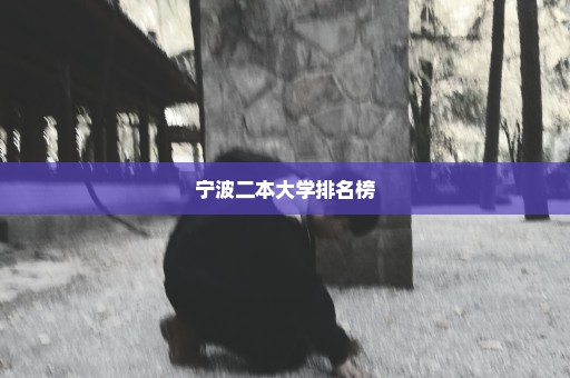 宁波二本大学排名榜