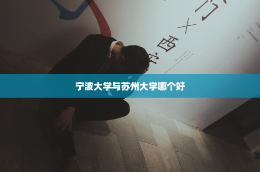 宁波大学与苏州大学哪个好