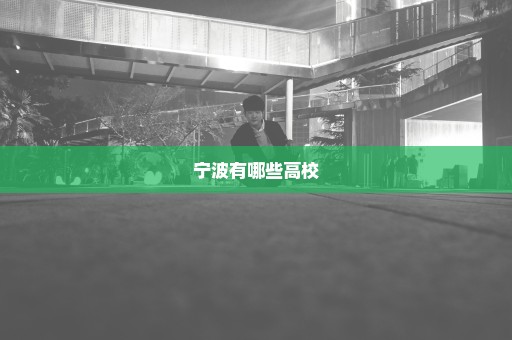 宁波有哪些高校