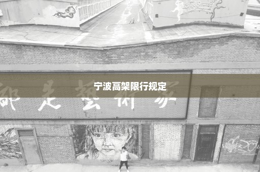 宁波高架限行规定
