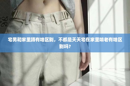 宅男和家里蹲有啥区别，不都是天天宅在家里啃老有啥区别吗？
