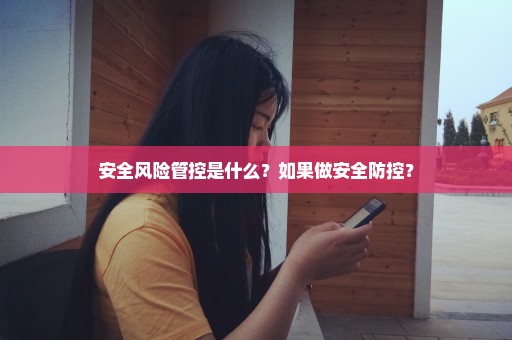 安全风险管控是什么？如果做安全防控？