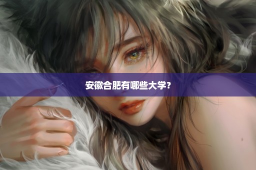 安徽合肥有哪些大学？
