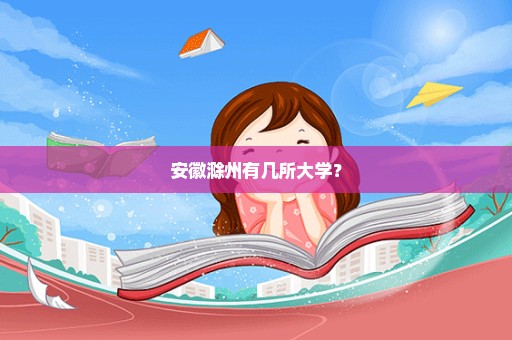 安徽滁州有几所大学？