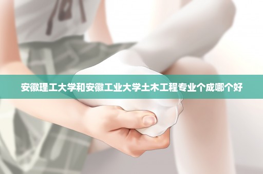 安徽理工大学和安徽工业大学土木工程专业个成哪个好