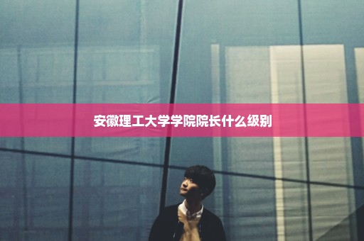 安徽理工大学学院院长什么级别