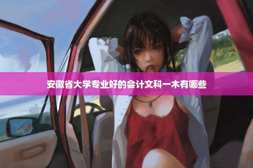 安徽省大学专业好的会计文科一木有哪些