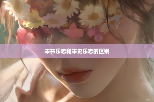 宋书乐志和宋史乐志的区别
