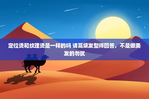 定位烫和纹理烫是一样的吗 请高级发型师回答，不是做美发的勿扰