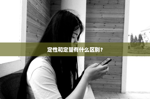 定性和定量有什么区别？