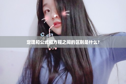定理和公式和方程之间的区别是什么?