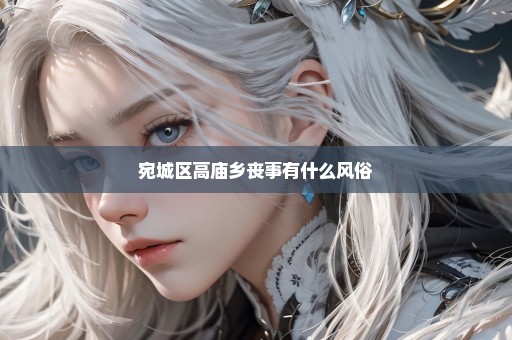 宛城区高庙乡丧事有什么风俗