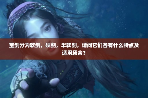 宝剑分为软剑，硬剑，半软剑，请问它们各有什么特点及适用场合？