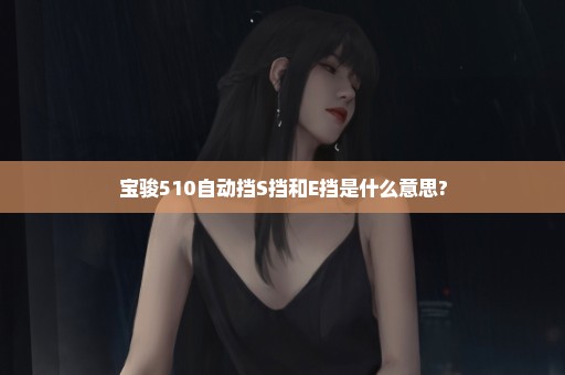 宝骏510自动挡S挡和E挡是什么意思?