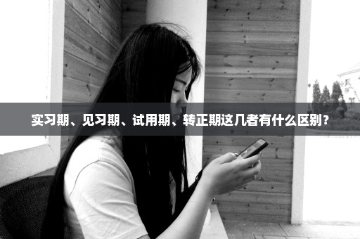 实习期、见习期、试用期、转正期这几者有什么区别？