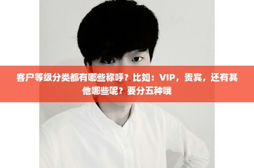 客户等级分类都有哪些称呼？比如：VIP，贵宾，还有其他哪些呢？要分五种哦