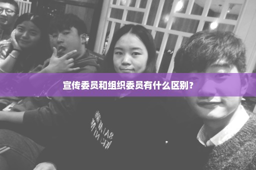 宣传委员和组织委员有什么区别？