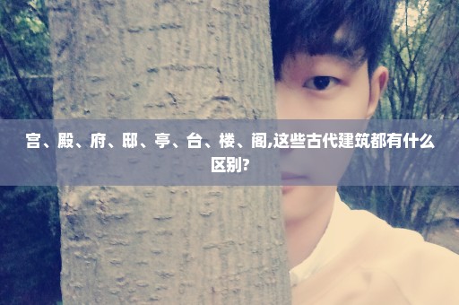 宫、殿、府、邸、亭、台、楼、阁,这些古代建筑都有什么区别?