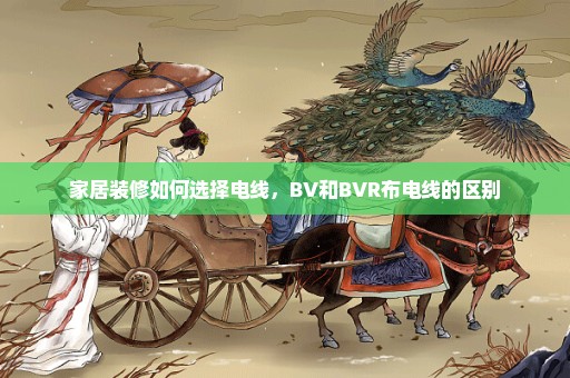 家居装修如何选择电线，BV和BVR布电线的区别