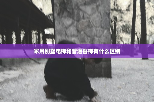家用别墅电梯和普通客梯有什么区别