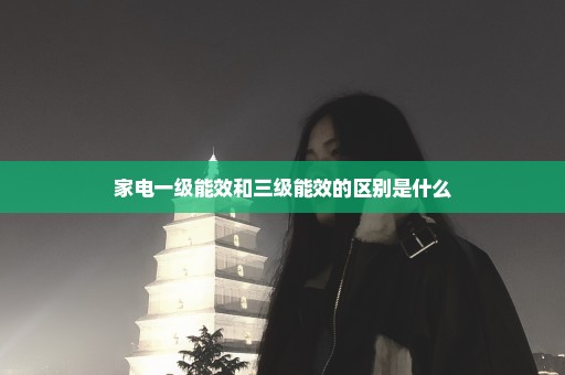 家电一级能效和三级能效的区别是什么