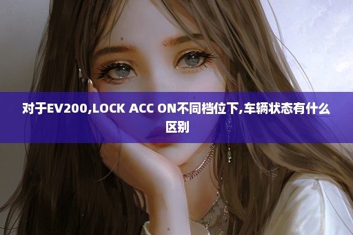 对于EV200,LOCK ACC ON不同档位下,车辆状态有什么区别