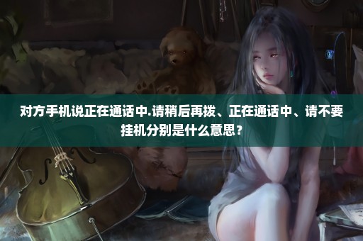 对方手机说正在通话中.请稍后再拨、正在通话中、请不要挂机分别是什么意思？