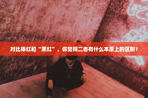 对比捧红和“黑红”，你觉得二者有什么本质上的区别？