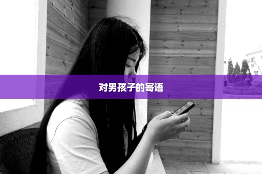 对男孩子的寄语