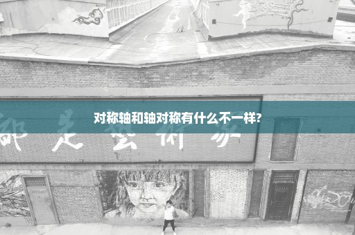 对称轴和轴对称有什么不一样?