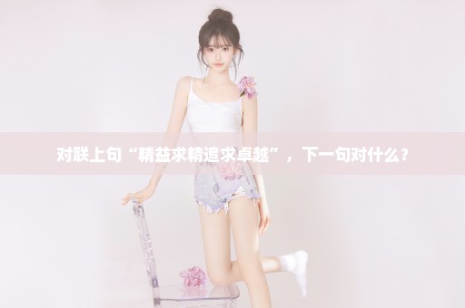 对联上句“精益求精追求卓越”，下一句对什么？