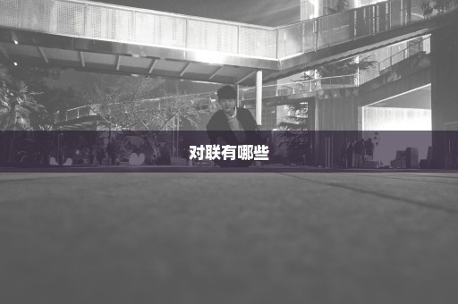 对联有哪些