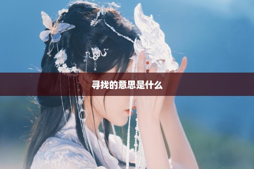寻找的意思是什么