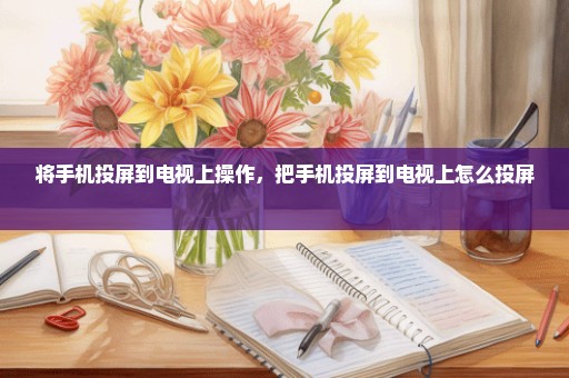将手机投屏到电视上操作，把手机投屏到电视上怎么投屏 