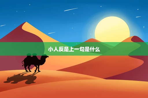 小人反是上一句是什么