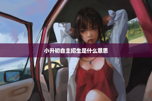 小升初自主招生是什么意思