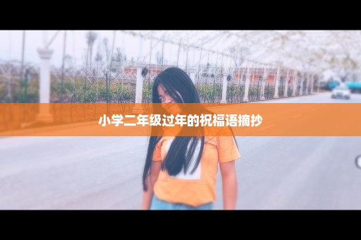 小学二年级过年的祝福语摘抄