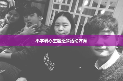 小学爱心主题班会活动方案