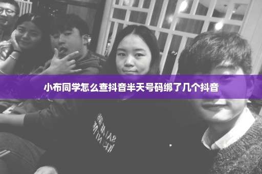 小布同学怎么查抖音半天号码绑了几个抖音