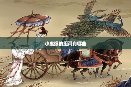 小度爆的组词有哪些