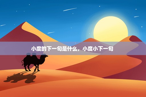 小度的下一句是什么，小度小下一句 