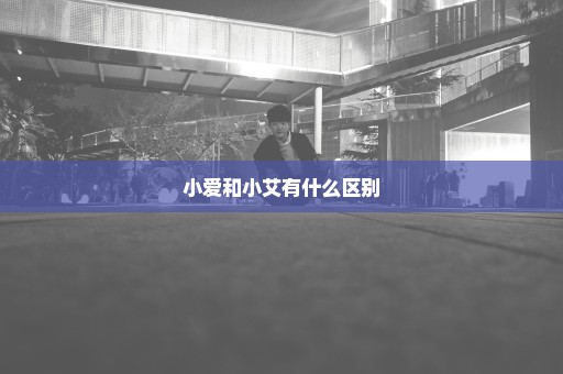 小爱和小艾有什么区别