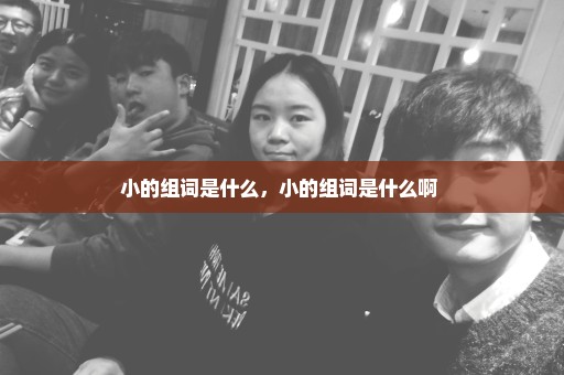 小的组词是什么，小的组词是什么啊 