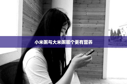 小米粥与大米粥哪个更有营养