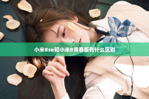 小米8se和小米8青春版有什么区别